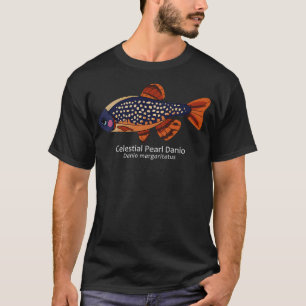 Galaxy Rasbora Celestial Pearl Danio met Text Cla T-shirt