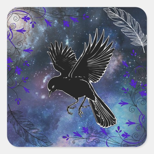 Galaxy Raven Sticker (Voorkant)