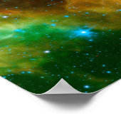 Galaxy Red Nebula Cosmos Poster (Hoek)