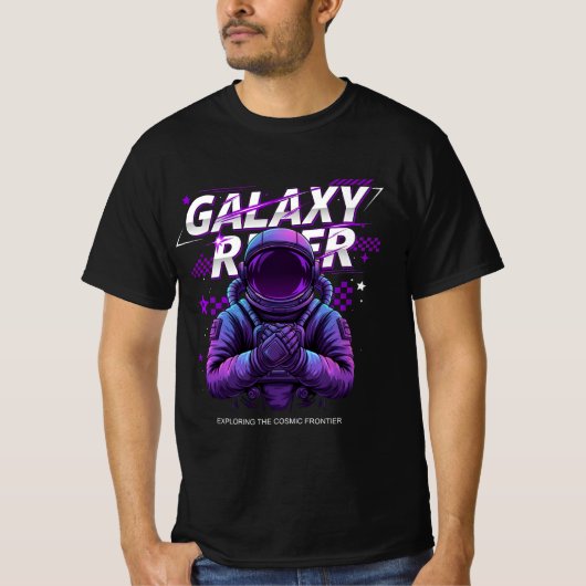 Galaxy Rider Cyberpunk Astronaut T-shirt (Voorkant)