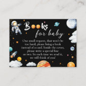 Galaxy Rocket Books for Baby Black Space Shower Informatiekaartje (Voorkant)