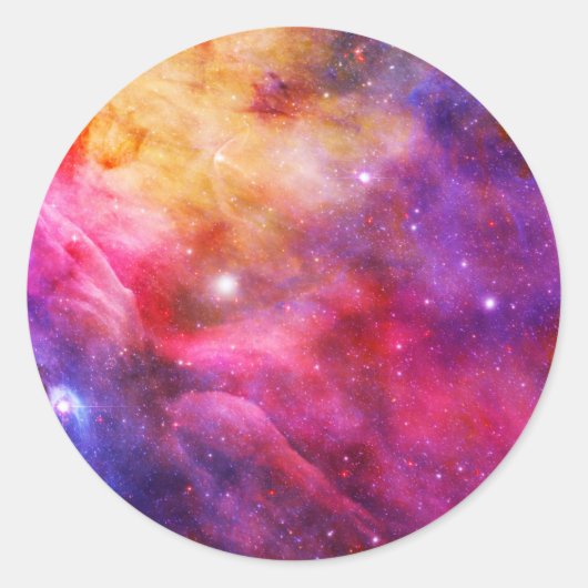Galaxy Ronde Sticker (Voorkant)