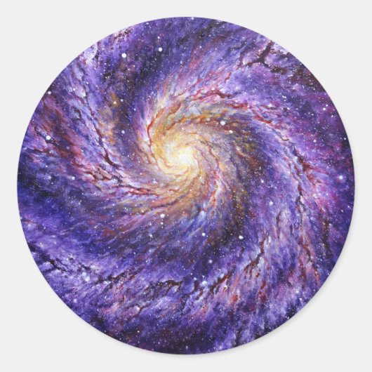Galaxy Ronde Sticker (Voorkant)