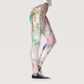 Galaxy Roos Gouden Glitter Drips Elegant Design Leggings (Rechts)