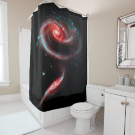 Galaxy Roos Red Douchegordijn