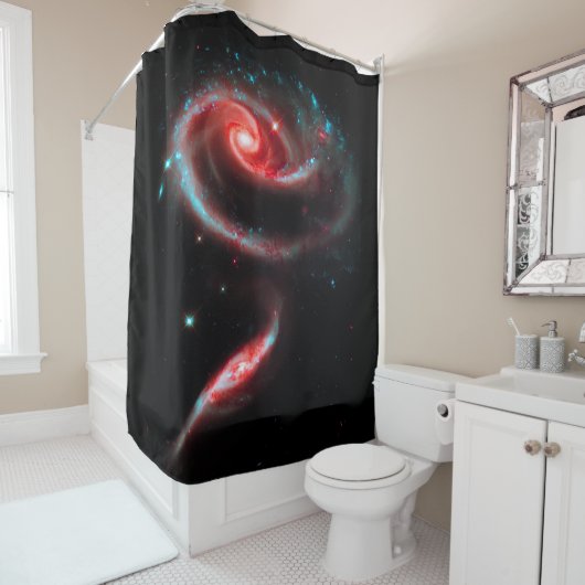 Galaxy Roos Red Douchegordijn (In situ)