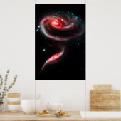 Galaxy Roos Red Poster (Keuken)