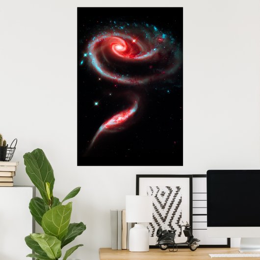 Galaxy Roos Red Poster (Thuiskantoor)
