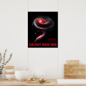 Galaxy Roos Red Poster (Keuken)