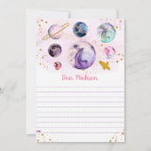 Galaxy Roze Gouden Ruimte Verjaardag Tijd Capsule  Kaart (Voorkant)