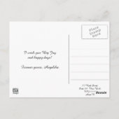 Galaxy roze, mooi eenhoorndun afbeelding briefkaart (Achterkant)