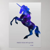 Galaxy roze, mooi eenhoorndun afbeelding poster (Voorkant)