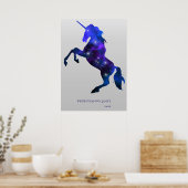 Galaxy roze, mooi eenhoorndun afbeelding poster (Keuken)