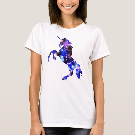 Galaxy roze, mooi eenhoorndun afbeelding t-shirt (Voorkant)
