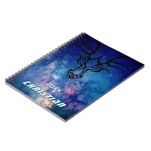 Galaxy ruimte draak naam notitieboek (Linkerzijde)