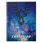 Galaxy ruimte draak naam notitieboek (Voorkant)