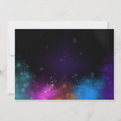 Galaxy Ruimte Slaapfeest Verjaardagsuitnodigingen Kaart (Achterkant)