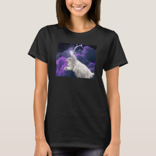 Galaxy Ruimte Verlichtingskat T-shirt