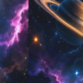 Galaxy ruimtebehang kleurrijke nevel Saturnus plaa Behang (Zoom)