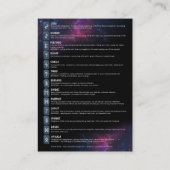 Galaxy Rune Betekenis Kaarten Visitekaartje (Achterkant)