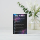 Galaxy Rune Betekenis Kaarten Visitekaartje (Staand voorkant)