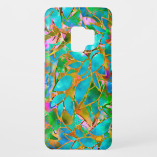 Galaxy S9 Hoesje BarelyDaar Floral Glas in lood