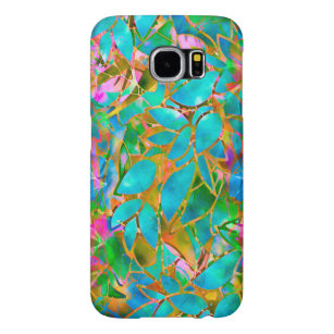 Galaxy S9 Hoesje BarelyDaar Floral Glas in lood