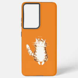 Galaxy Samsung S21 Ultra Hoesje Happy Cat Design