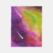 Galaxy Scene Colorful vallende schietsterren Nebul Fleece Deken (Voorkant)