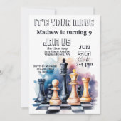 Galaxy Schaakstukken Modern Schaken Verjaardag Kaart (Voorkant)