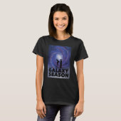 Galaxy Season Dames Zwart T-shirt (Voorkant volledig)