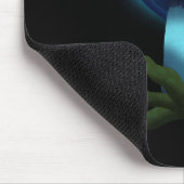 Galaxy Shiitake Gloeiende Lichtblauwe Paddestoel Muismat (Hoek)