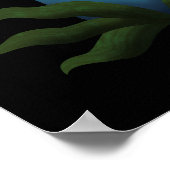 Galaxy Shiitake Gloeiende Lichtblauwe Paddestoel Poster (Hoek)