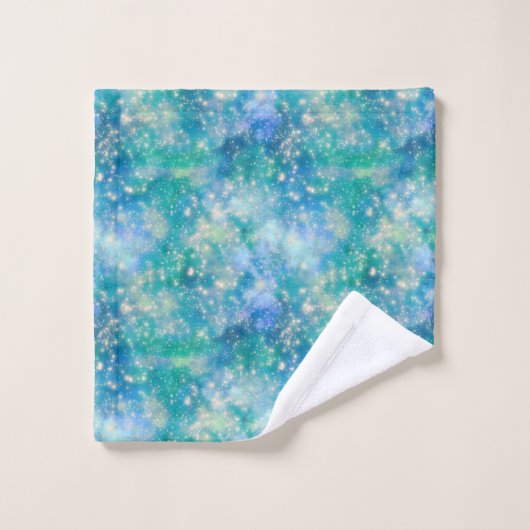 Galaxy Shimmer blue Bad Handdoek (Wasdoekje)