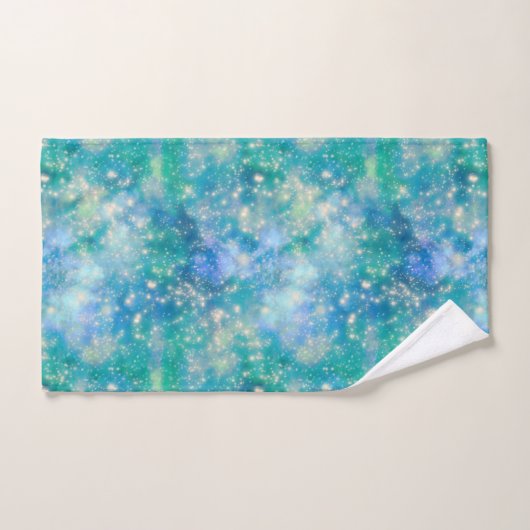 Galaxy Shimmer blue Bad Handdoek (Handdoek)