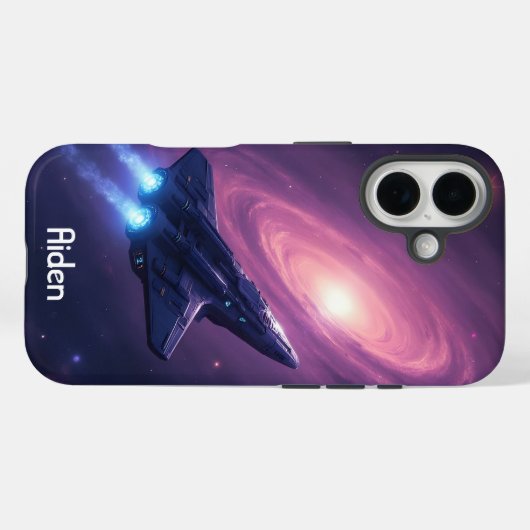 Galaxy Ship Case-Mate iPhone Case (Achterkant (horizontaal))