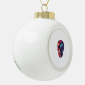 Galaxy Skull Portal Keramische Bal Ornament (Links)