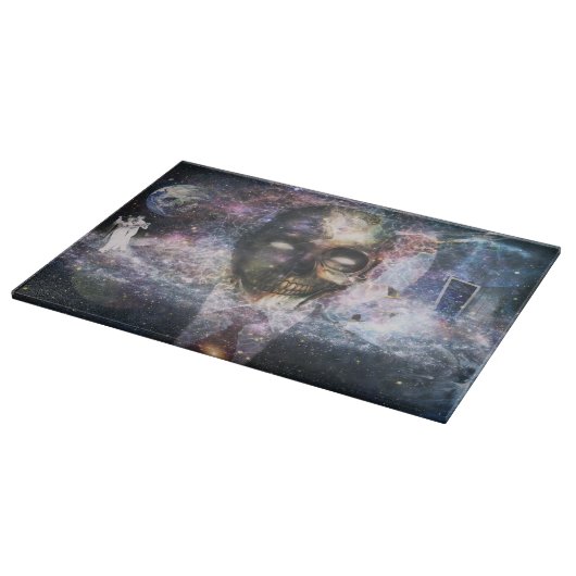 Galaxy Skull Snijplank (Hoek)