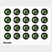 "Galaxy Skulls" (giftig - enkele schedel) Ronde Sticker (Vel)
