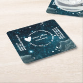 galaxy sky huwelijksuitnodiging op papier Onderzet Kartonnen Onderzetters (Schuin)