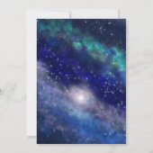 Galaxy Sky Stellar Birthday Party Kaart (Achterkant)