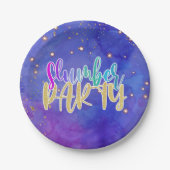 Galaxy Slumber Party Birthday Bord (Voorkant)