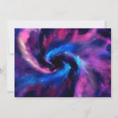 Galaxy Slumber Party Zwart Foto Kaart (Achterkant)