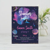 Galaxy Slumber Party Zwart Kaart (Staand voorkant)