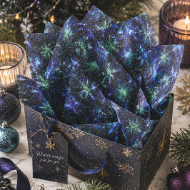 Galaxy Sneeuwvlokken Hemels Kerstmis Tissuepapier
