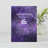 Galaxy Space Birthday | Planetarium Cosmic Party Kaart (Staand voorkant)