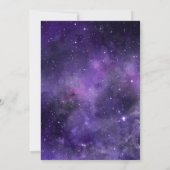 Galaxy Space Birthday | Planetarium Cosmic Party Kaart (Achterkant)