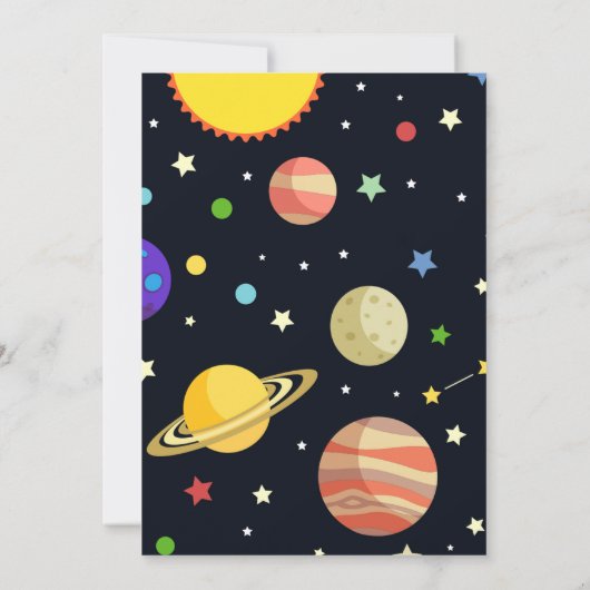 Galaxy Space Blast van Verjaardag Kaart (Achterkant)