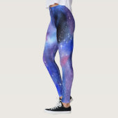 Galaxy Space Blue Paarse Yoga Leggings (Links)