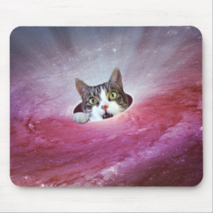 Galaxy Space Cats LOL Funny Mousepad Muismat
